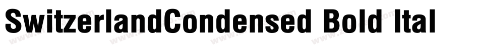 SwitzerlandCondensed Bold Italic字体转换